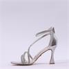 Una Healy Centrefold Rear Zip High Heel - Chrome